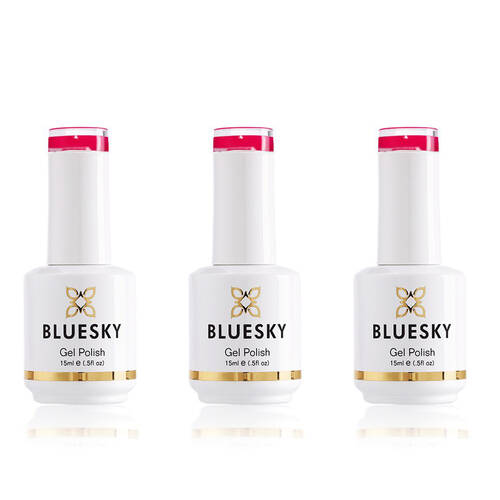3PK Bluesky 80637 Gel Nail Polish Pink Leggings Manicure Colour UV LED Lacquer 15ml