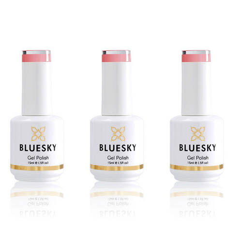 3PK Bluesky DC035 Tender Pink Gel Nail Polish Manicure Colour UV LED Lacquer 15ml