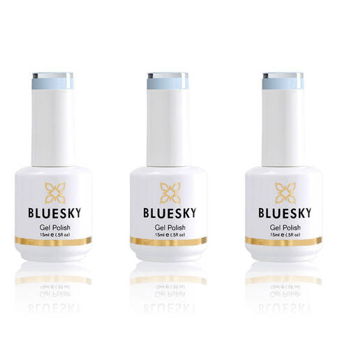 3PK Bluesky DC104 Cyanine Sea Gel Nail Polish Manicure Colour UV LED Lacquer 15ml