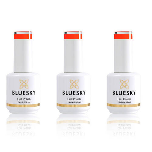 3PK Bluesky Neon22 Burlesque Gel Nail Polish Manicure Colour UV LED Lacquer 15ml