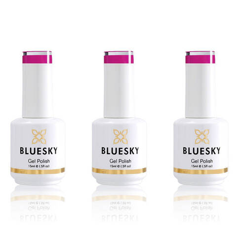 3PK Bluesky Neon11 Gothic Grape Gel Nail Polish Manicure Colour UV LED Lacquer 15ml