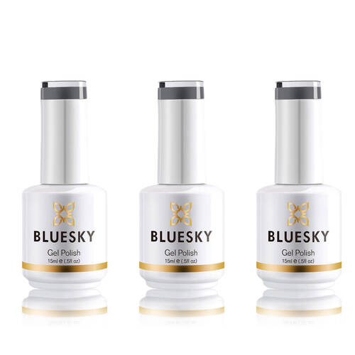 3PK Bluesky Ka3347 Dark Coin Gel Nail Polish Manicure Colour UV LED Lacquer 15ml