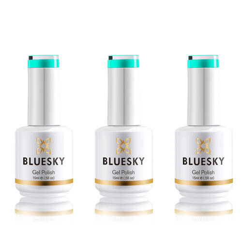 3PK Bluesky KA3799 Light Jade Gel Nail Polish Manicure Colour UV LED Lacquer 15ml