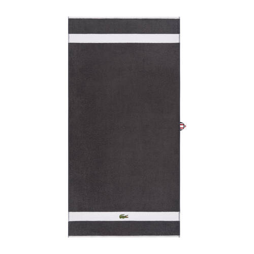 Lacoste LCASUAL Cotton Bath Sheet 90x150cm Towel - Bitume