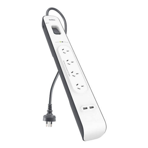 Four-Outlet Surge Protection With 2 Usb Ports