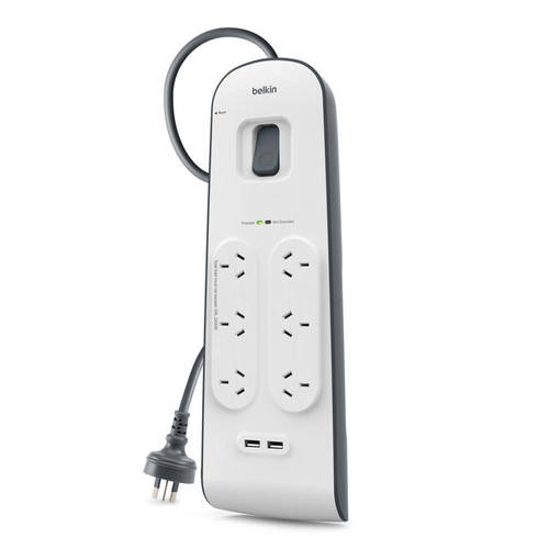 2.4 A USB Charging 6-outlet Surge Protection Strip