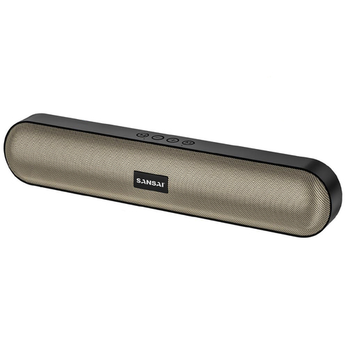 Sansai Mini Bluetooth Soundbar - Black/Gold