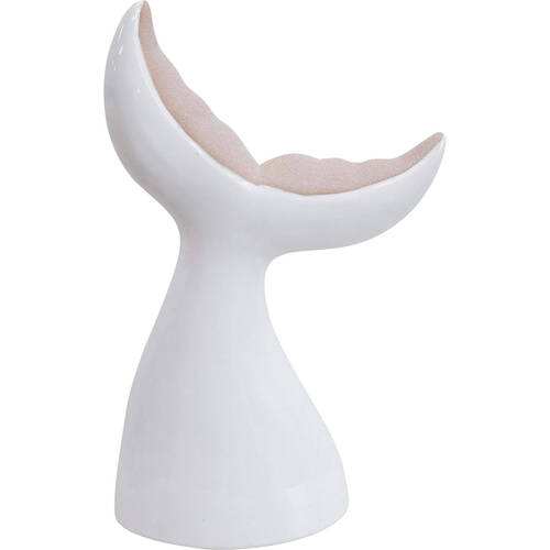 LVD Whale Tail Ceramic Figurine Home/Lounge Decor Large Natural