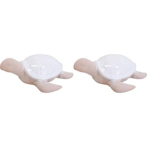 2PK LVD Turtle Ceramic Figurine Home/Lounge Decor 21cm Natural