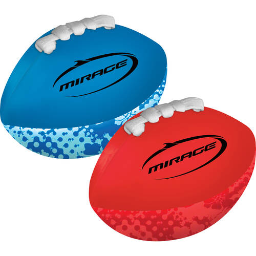 2pc Mirage Mini Rugby Balls Kids Outdoor Water Toy Set Orange/Blue