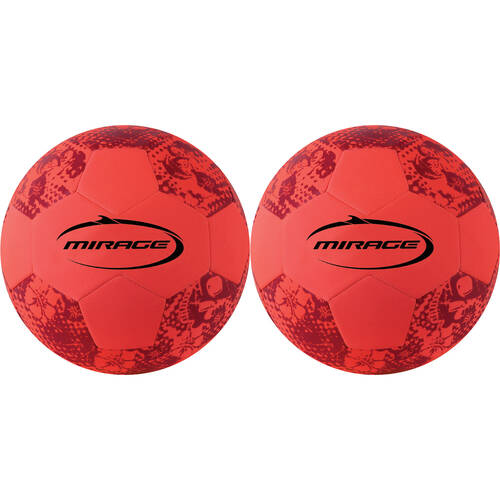2PK Mirage Waterproof Neoprene Soccer Ball Kids Outdoor Water Toy Orange