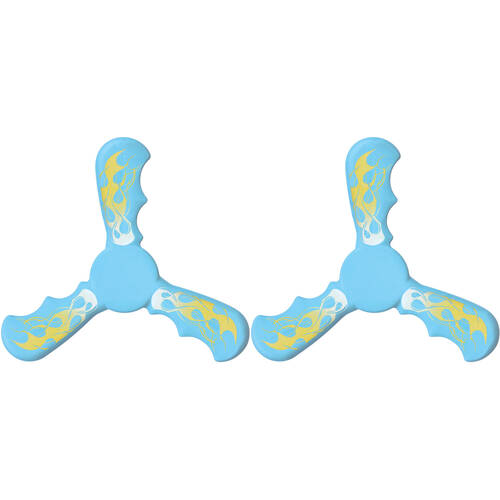 2PK Mirage Beach Rotarang Kids Outdoor Tri-Boomerang Flying Toy Blue