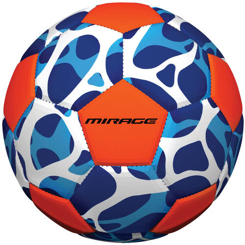 Mirage Neoprene Soccer Ball Kids Outdoor Water Toy Blue/Orange