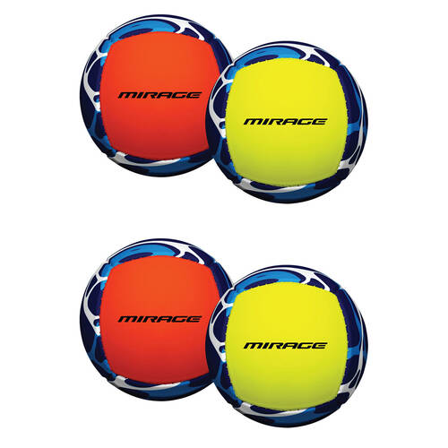 2x 2pc Mirage Mini Neoprene Balls Kids Outdoor Water Toy Orange/Yellow