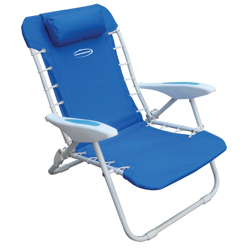 Mirage Deluxe Beach Chair Blue/White
