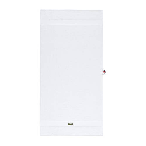 Lacoste LCASUAL Cotton Sporty Bath Towel 70x140cm - Blanc