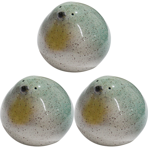 3PK LVD Ceramic Birdie Ornament Medium Decorative Home Decor Sky