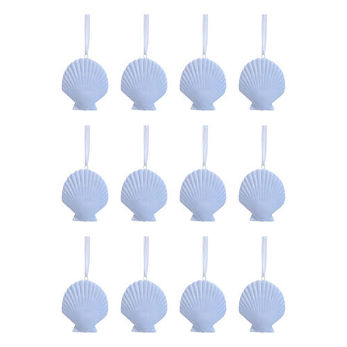 12PK LVD Ceramic Hanging Shell Home/Office Decor 8x6cm - Tidal
