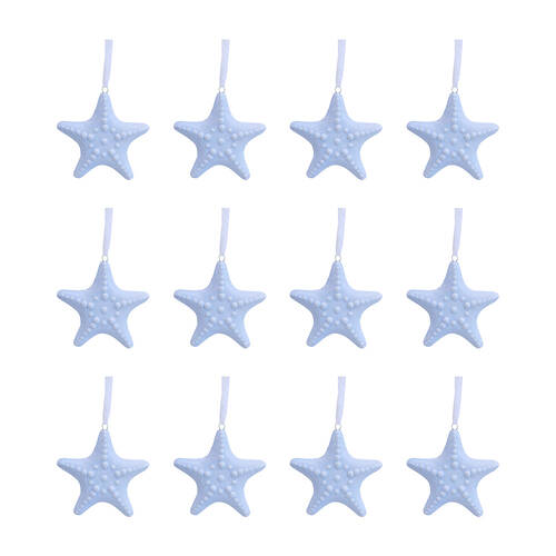 12PK LVD Ceramic Hanging Starfish Home/Living Room Decor 8x8cm - Tidal