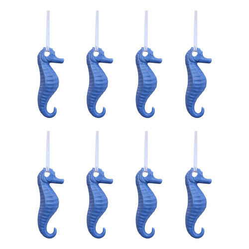 8PK LVD Ceramic Hanging Seahorse Home/Office Decor 12x5cm - Marine