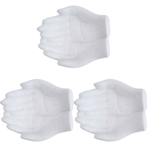 3PK LVD Hands Trinket Bowl Ceramic Home/Office Decor 13.5cm White