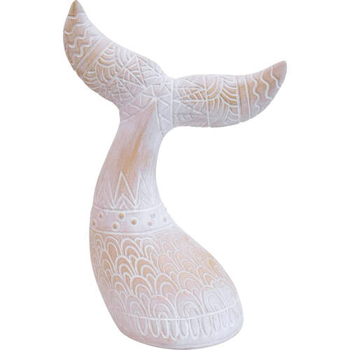 LVD Whale Tail Carved Polyresin Figurine Home/Office Decor Medium
