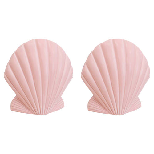 2PK LVD Shell Ceramic Figurine Home/Lounge Decor Medium Salt