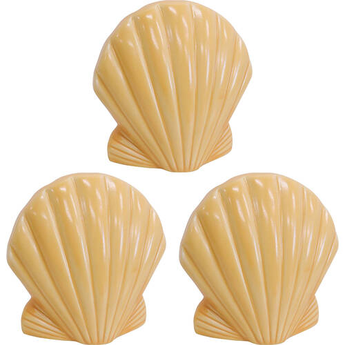 3PK LVD Shell Ceramic Figurine Home/Lounge Decor Small Ochre