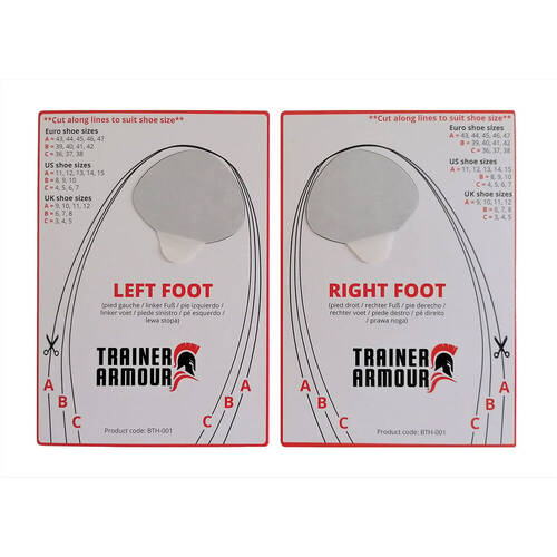 2pc Trainer Armour Big Toe Hole Preventer Feet Support White