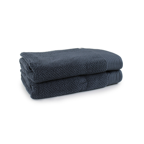 2pc Onkaparinga 90x167cm Avalon Bath Sheet 550GSM Midnight