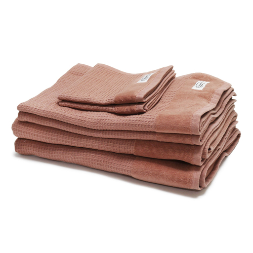 6pc Onkaparinga Mossman Cotton Bath/Face/Hand Towel Set- Rose Dawn