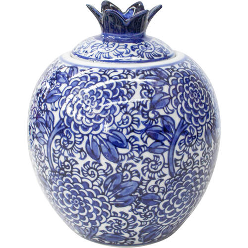 LVD Porcelain Jar Tabletop Home/Lounge Decor 18cm Chrysanthemum