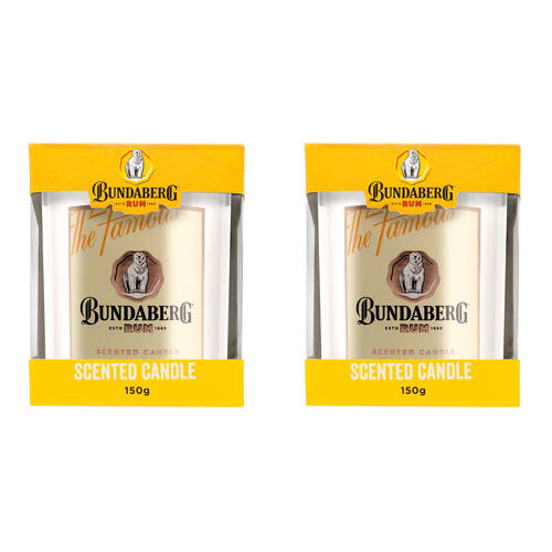 2PK Bundaberg Rum Scented Candle Home Decor Fragrance 150g