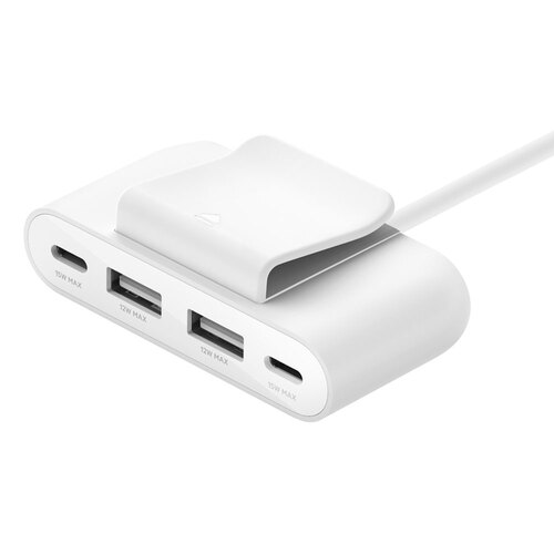 Belkin BoostCharge 4-Port Power Extender USB-C/A - White
