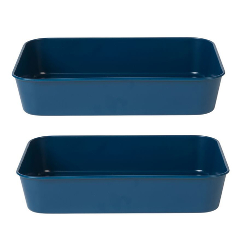 2PK Salter Indigo 39cm Deep Roaster/Roasting Pan/Dish