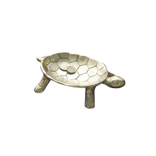 White Moose Turtle Home Decor Metal Trinket Bowl/Tray Organiser 20x13x5cm Gold