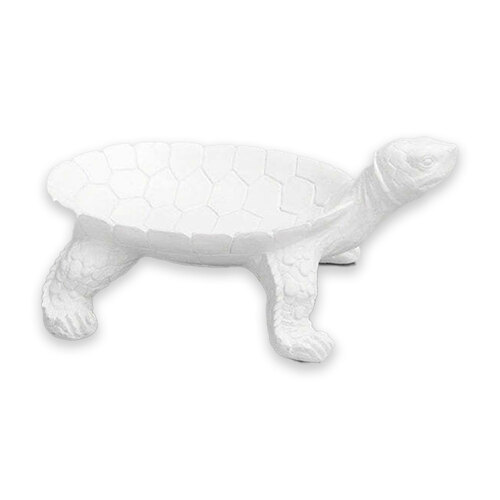 White Moose Resin Turtle Bowl Home/Living Room Decor - White
