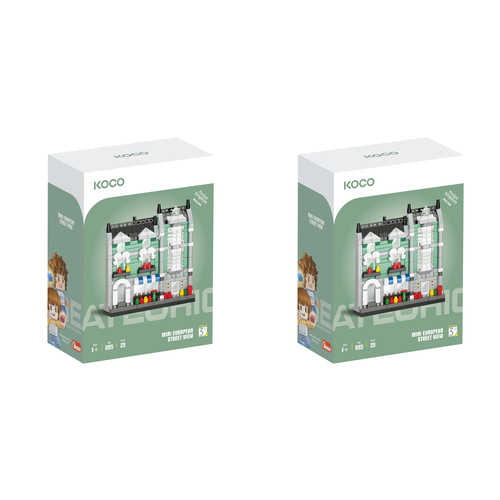 2x 329pc Koco Green Grocery Store Kids/Children Building Bricks Toy 6y+