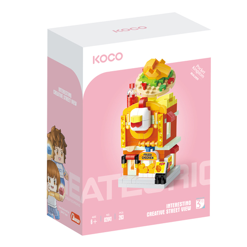 283pc Koco Fried Chicken Restaurant Kids/Children Building Bricks Toy 6y+