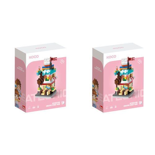 2x 280pc Koco Comic Book Store Kids/Children Building Bricks Toy 6y+