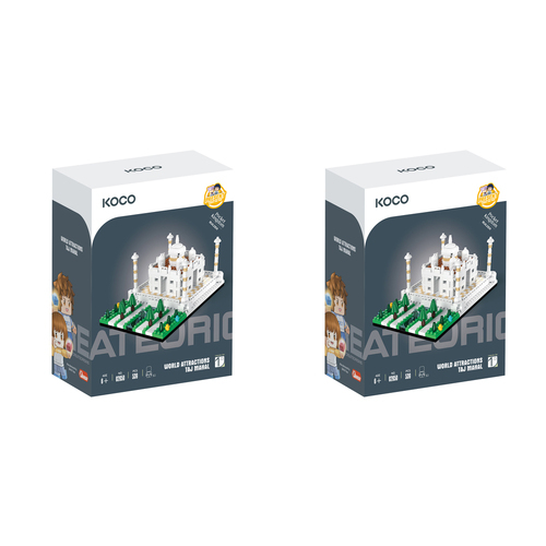 2x 539pc Koco Taj Mahal Kids/Children Building Bricks Toy 6y+