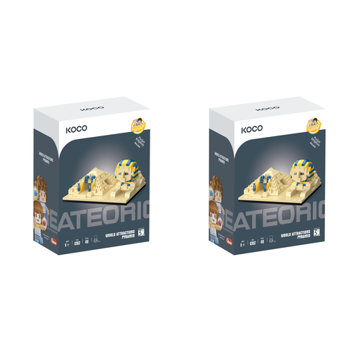 2x 410pc Koco Pyramid Kids/Children Building Bricks Toy 6y+