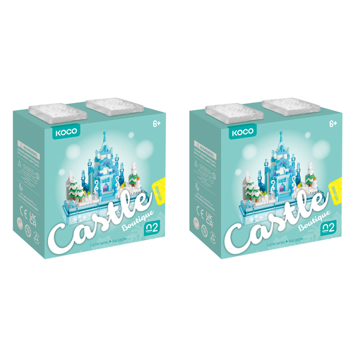 2x 381pc Koco Castle  Ice and Snow Castle Kids Building Bricks Toy 6y+