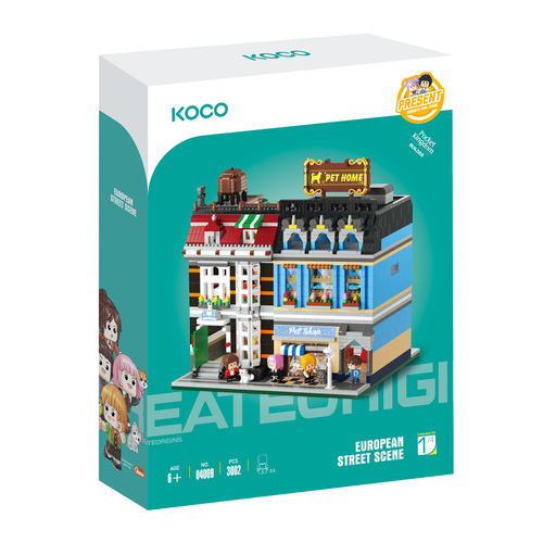 3002pc Koco Pet Shop Building Blocks Kids Toy Set 6y+