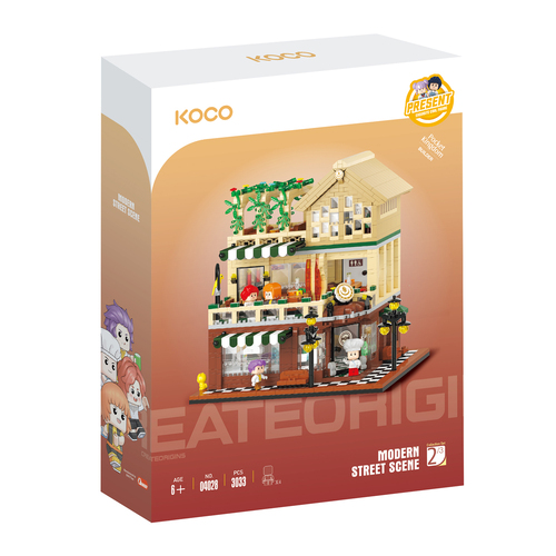 3033pc Koco Western Restaurant Building Blocks Kids Toy Set 6y+