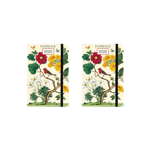2PK Cavallini 2025 Weekly Planner Stationery 10x15cm - Floreale