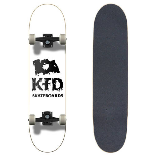 KFD Complete Skateboard Progressive Premium Thrashed Stacked White 7.75in