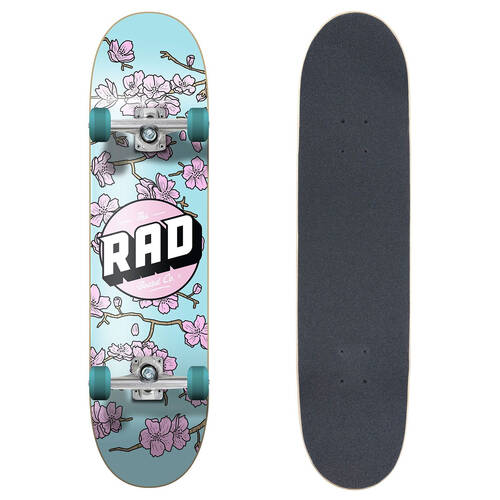 Rad Board Co Dude Crew Complete Skateboard Cherry Blossom Pink/Blue 7.75in