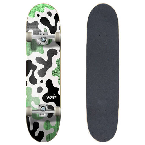 Verb Complete Skateboard Progressive Camo Black/Mint 8in