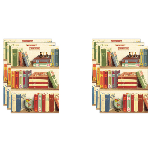 6PK Cavallini Paper Poster Prints/Gift Wrap 50x70cm - Library Books